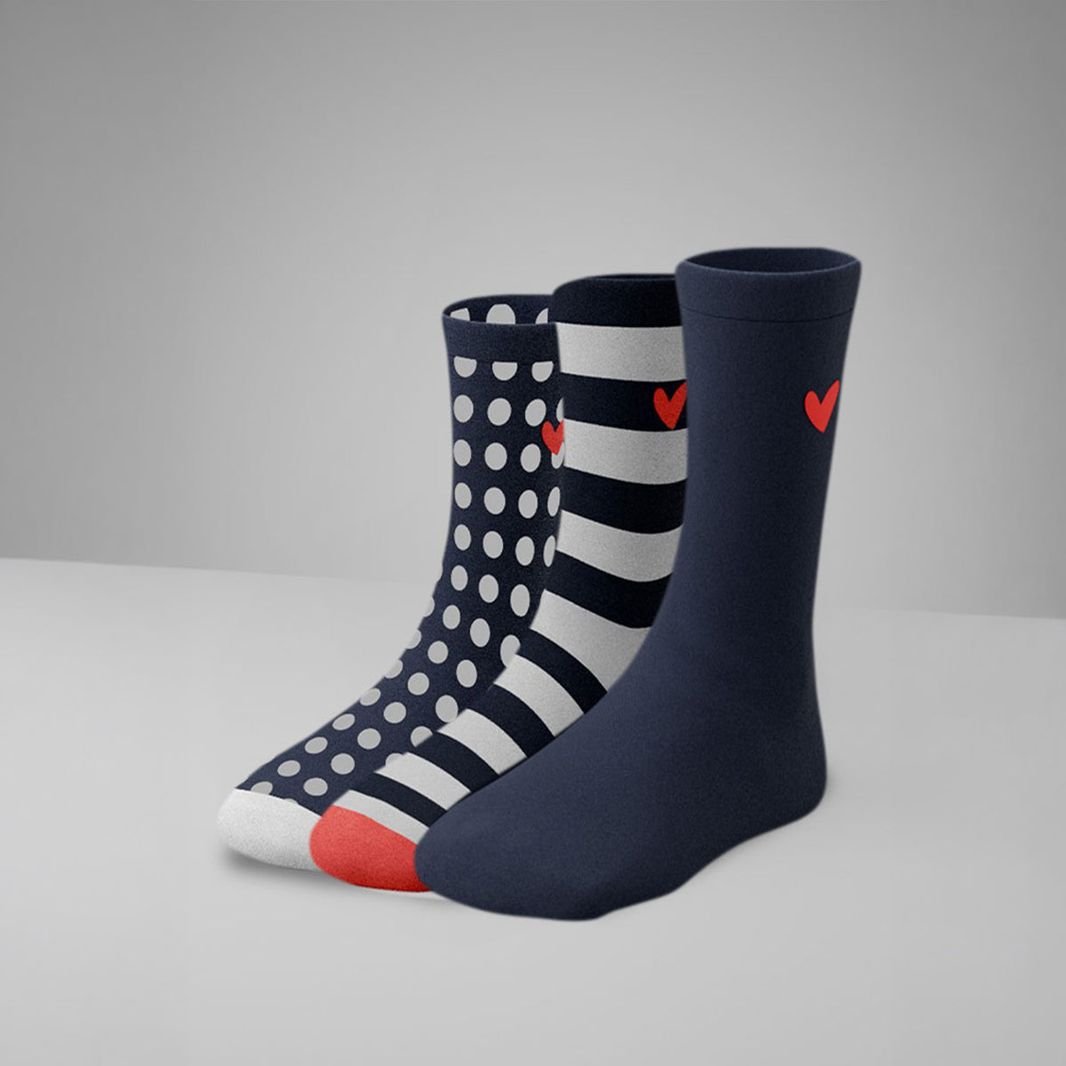 Socken aus Baumwolle mit Herz Logo (Multipack)