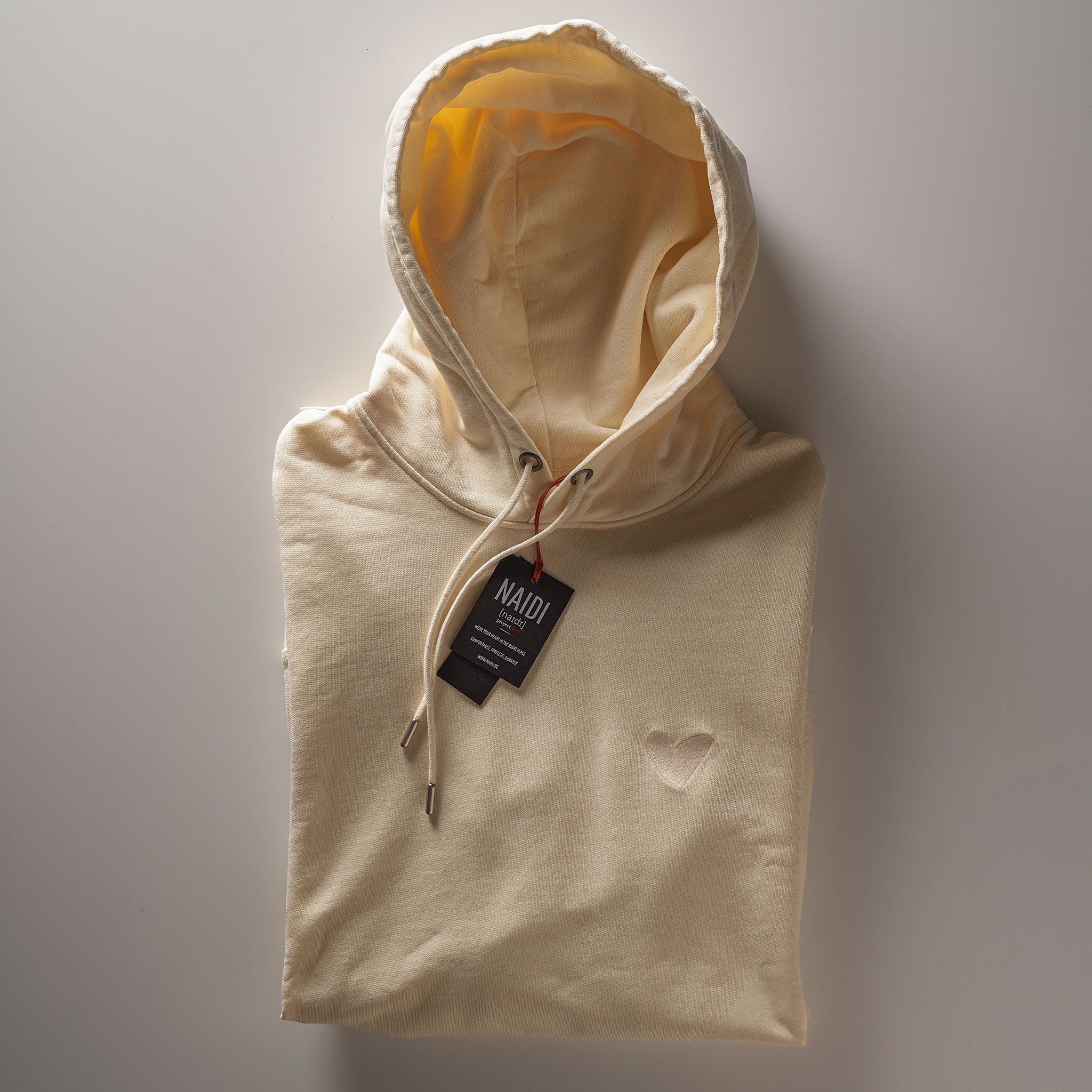 Hoodie mit Ton in Ton Herz Logo