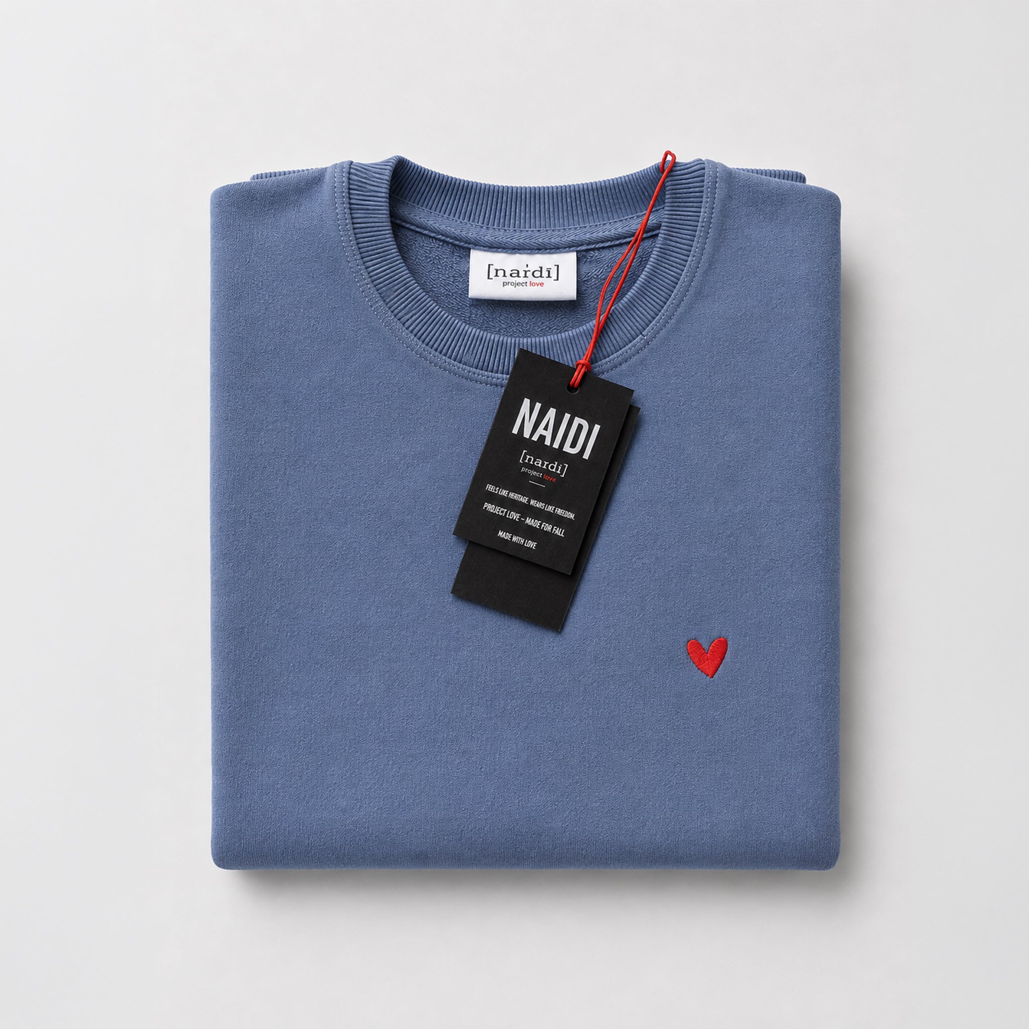 Stone Washed Sweatshirt mit Herz Logo (limitiert)