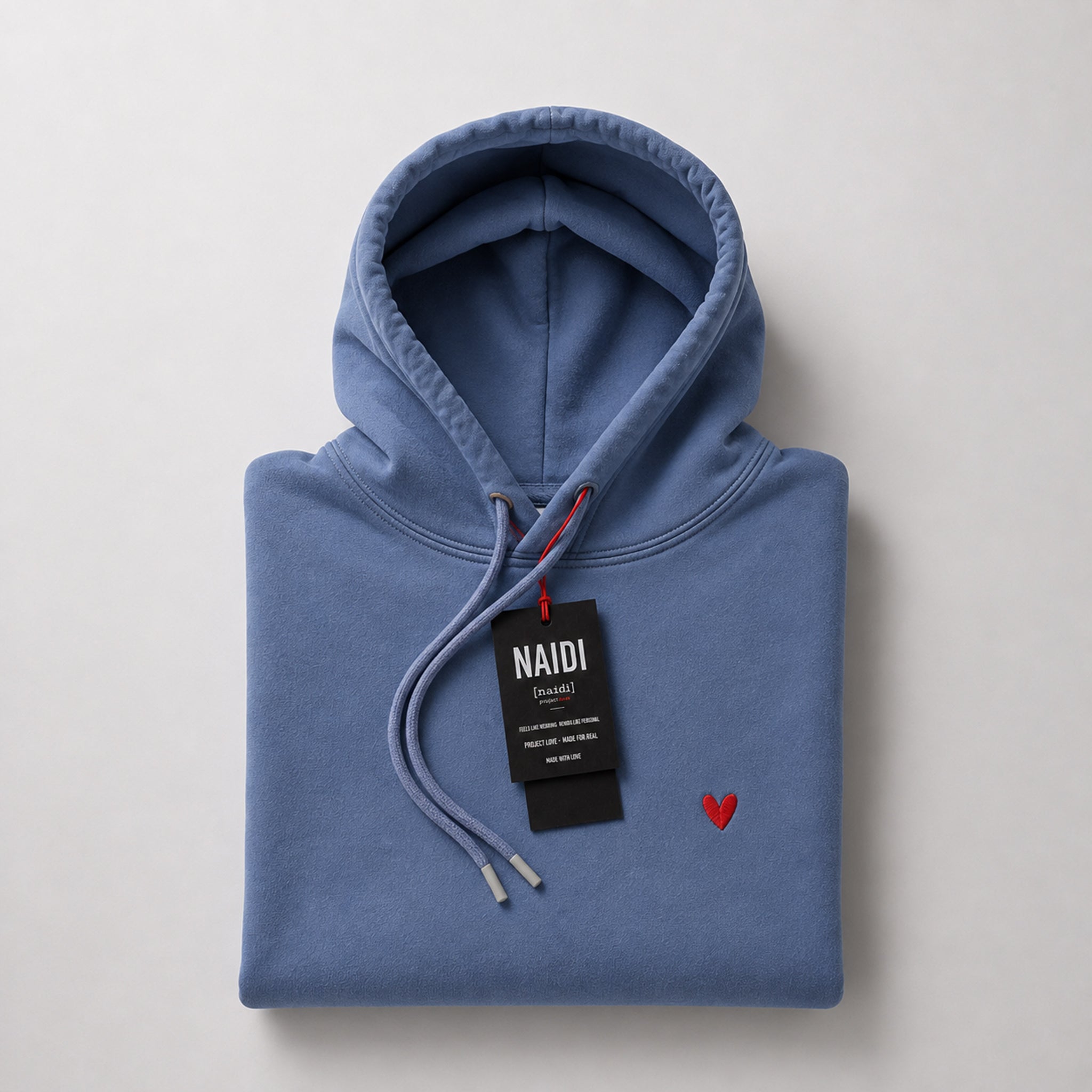 Stone Washed Hoodie mit Herz Logo (limitiert)