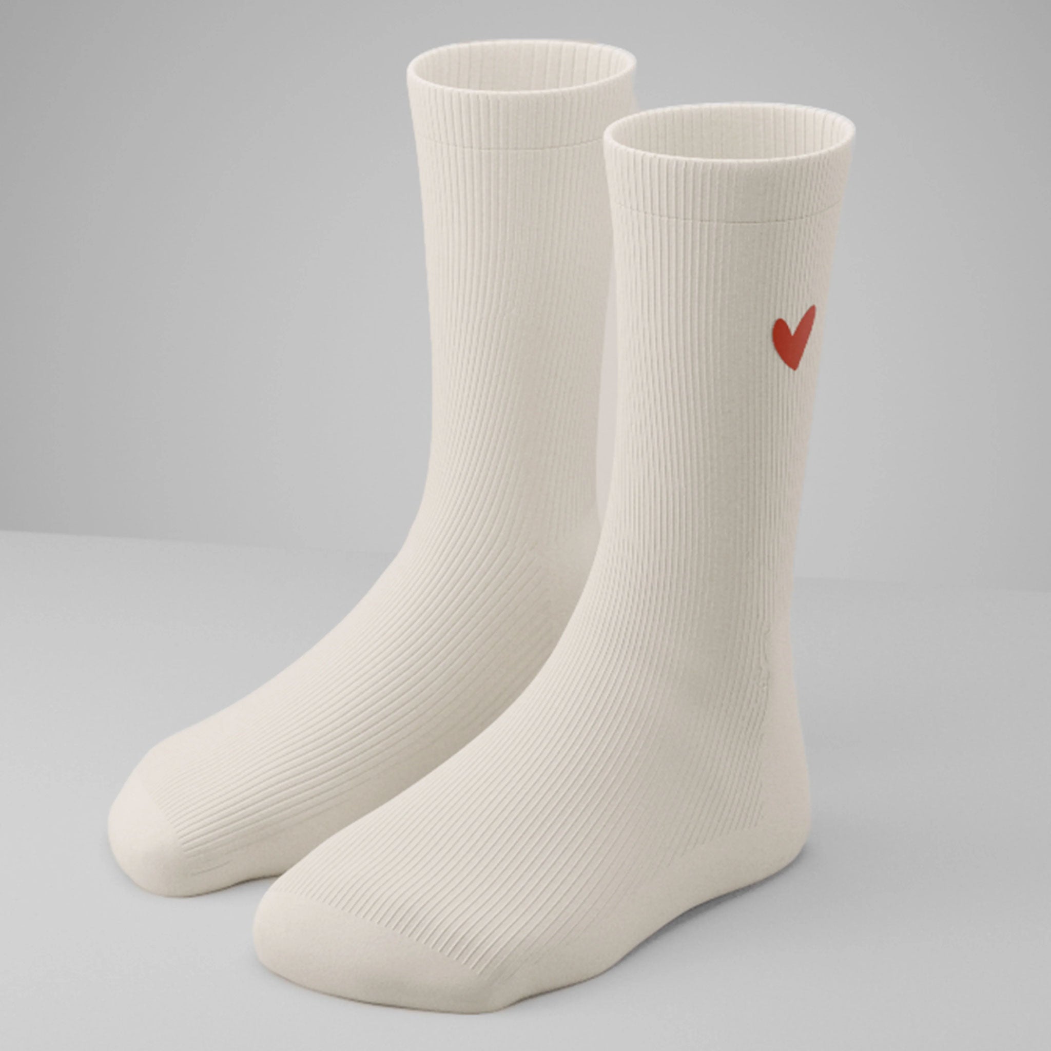 Gerippte Socken mit Logo