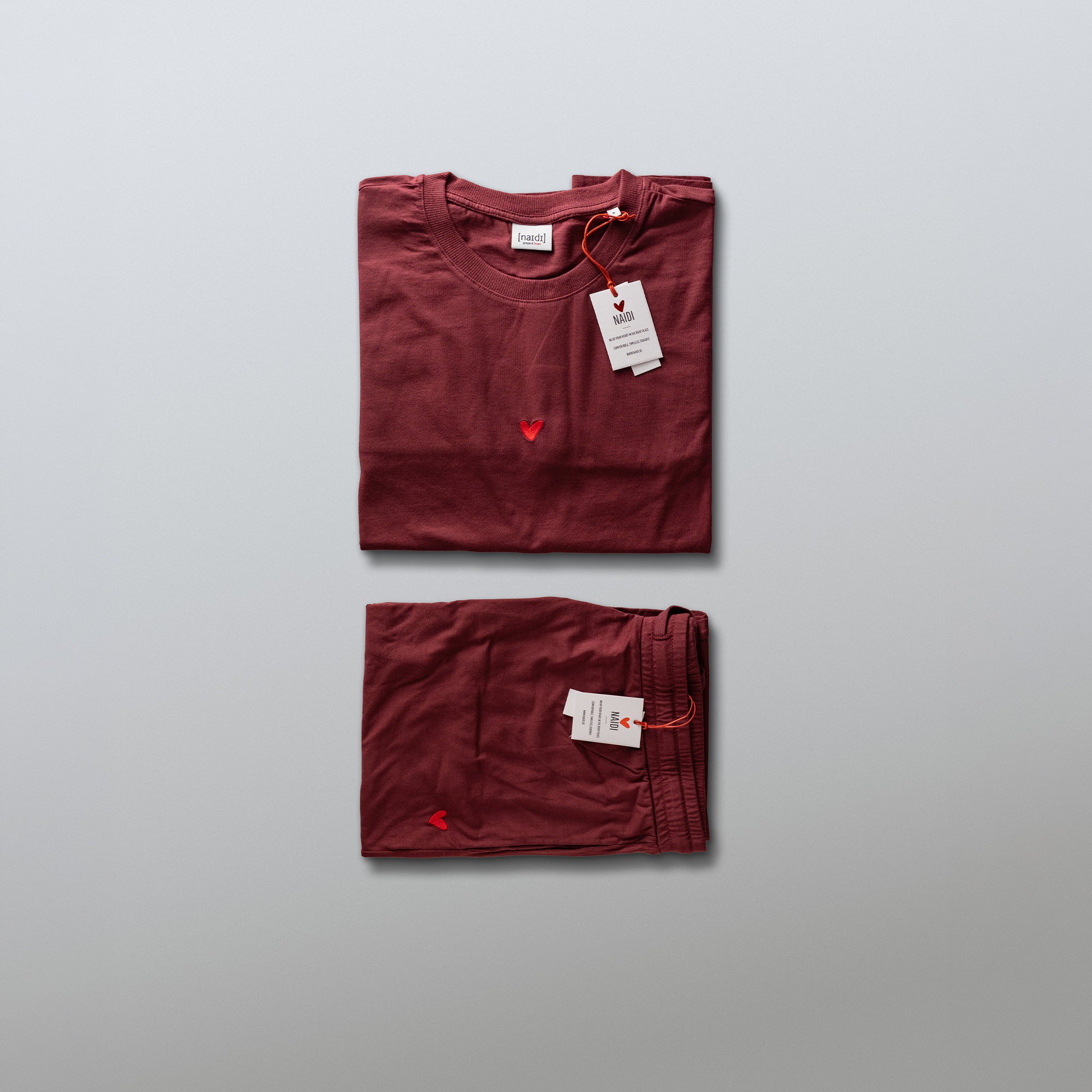 Damen Pyjama aus Baumwolle mit Herz Logo