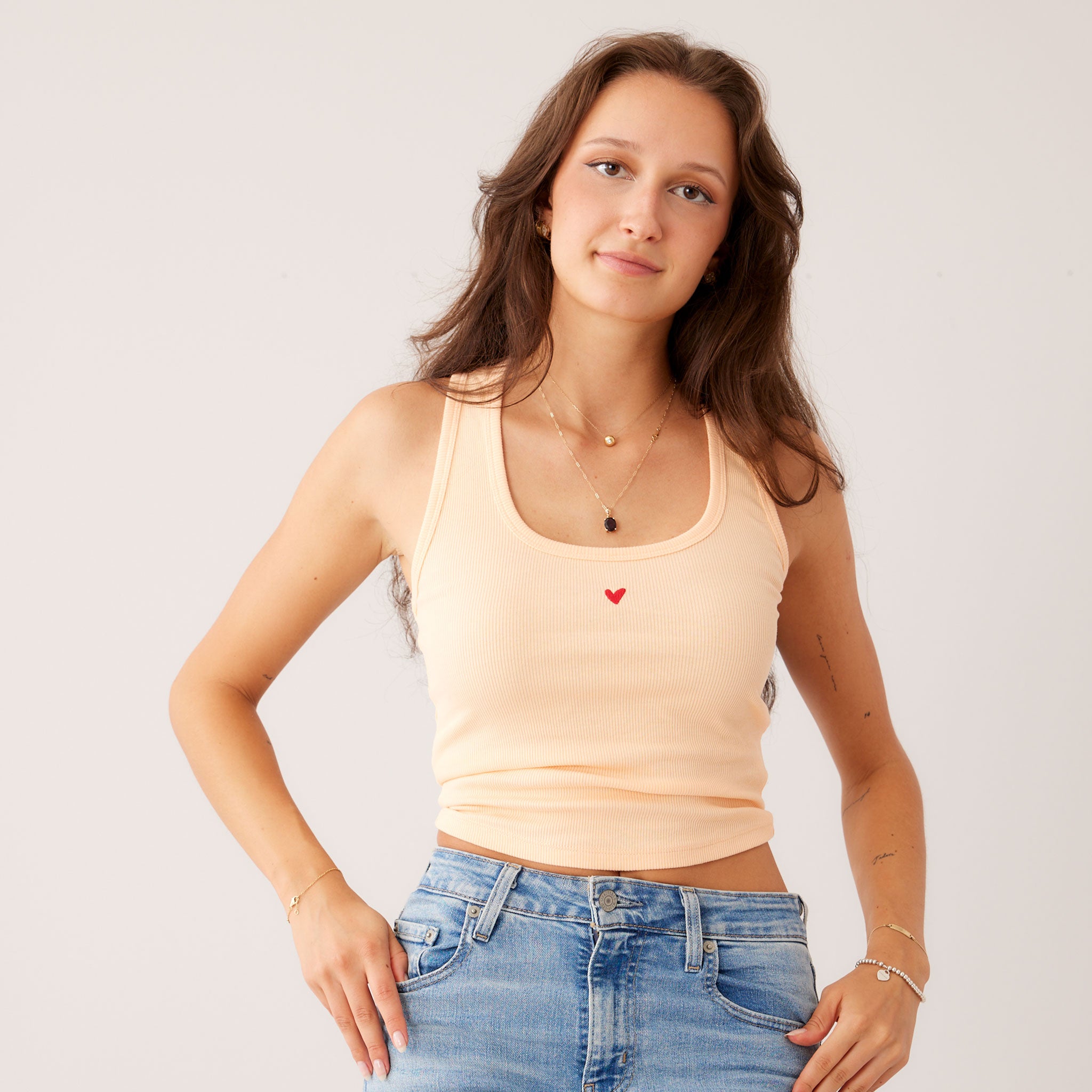 Ripp Top - Geripptes Tanktop - Open Neck