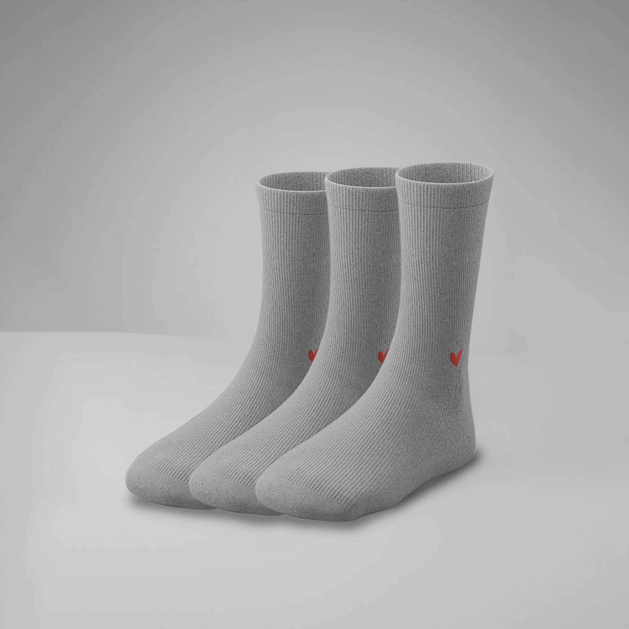Gerippte Socken mit Logo Knöchel 3er Pack (1,5 cm)