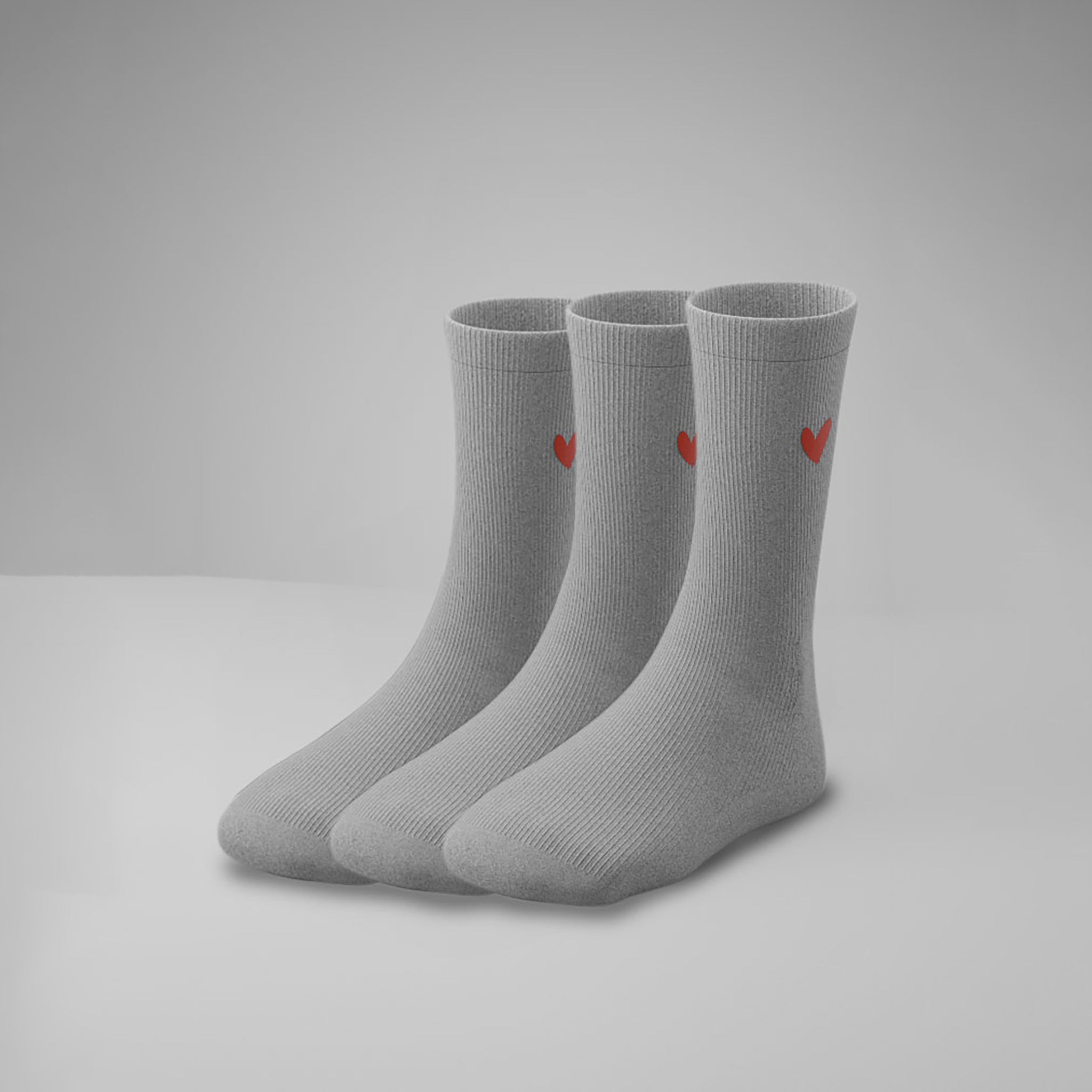 Gerippte Socken mit Logo 3er Pack