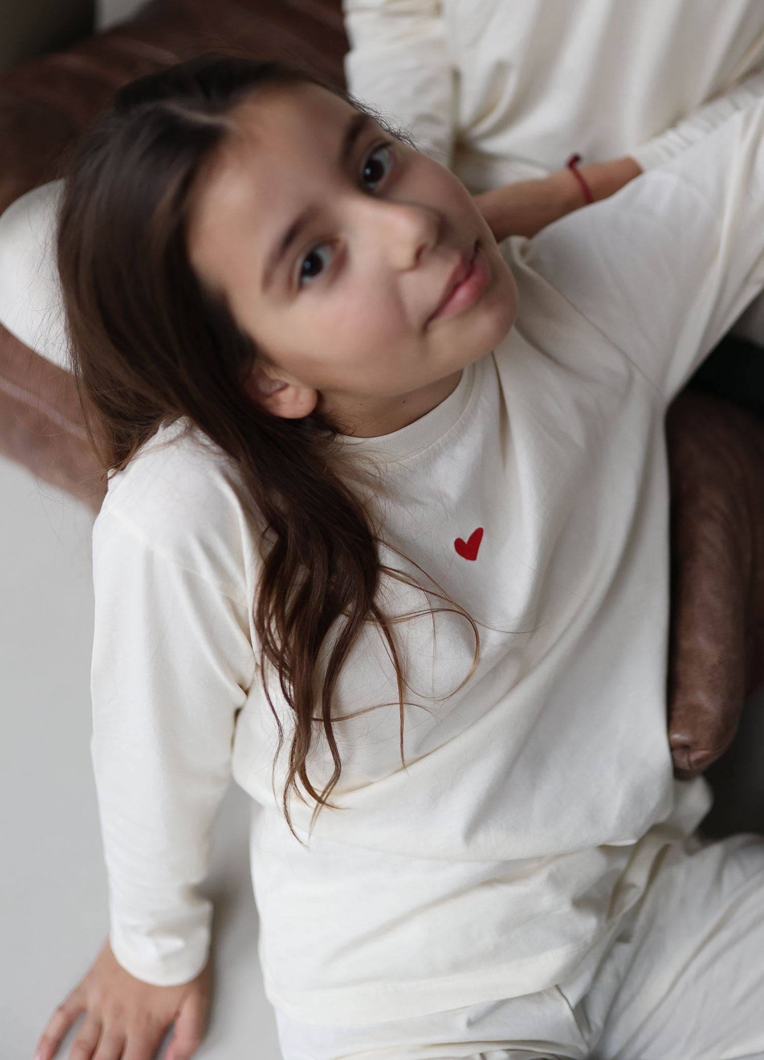 Kinder Pyjama aus Baumwolle mit Herz Logo