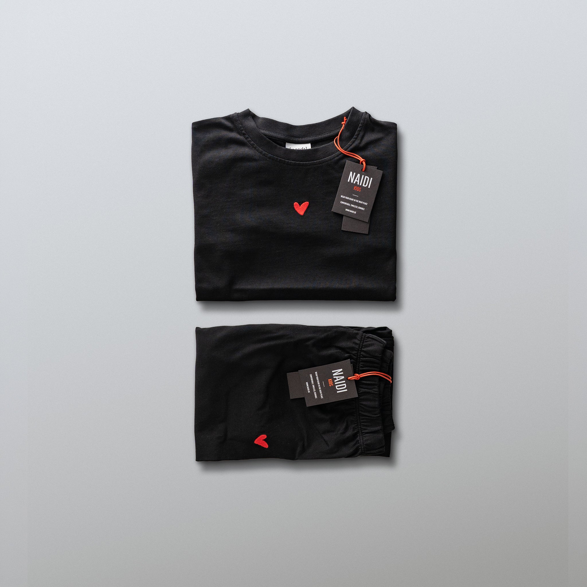 Kinder Pyjama aus Baumwolle mit Herz Logo