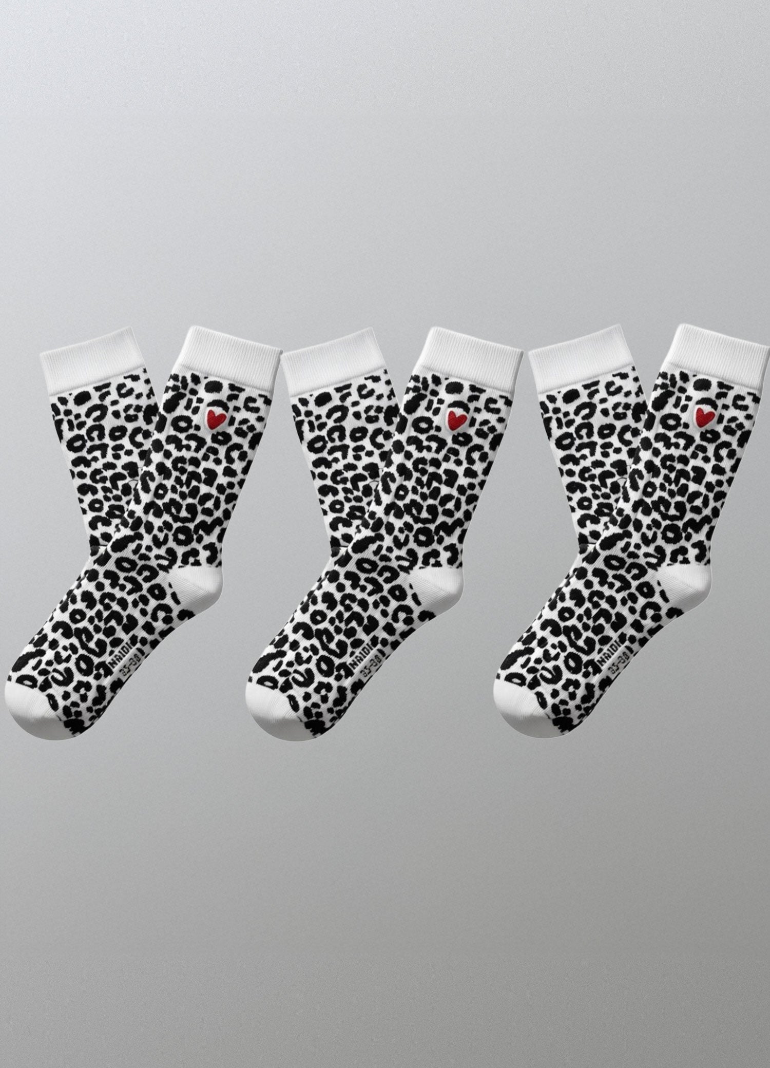Damen Leo Socken aus Baumwolle mit Herz Logo 3er Pack