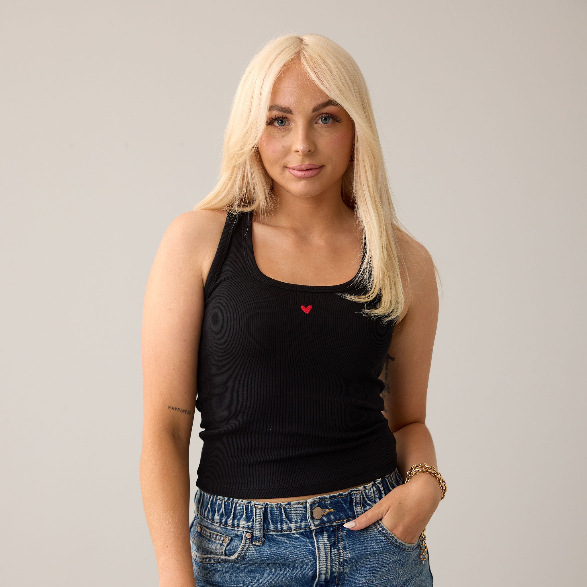 Ripp Top - Geripptes Tanktop - Open Neck