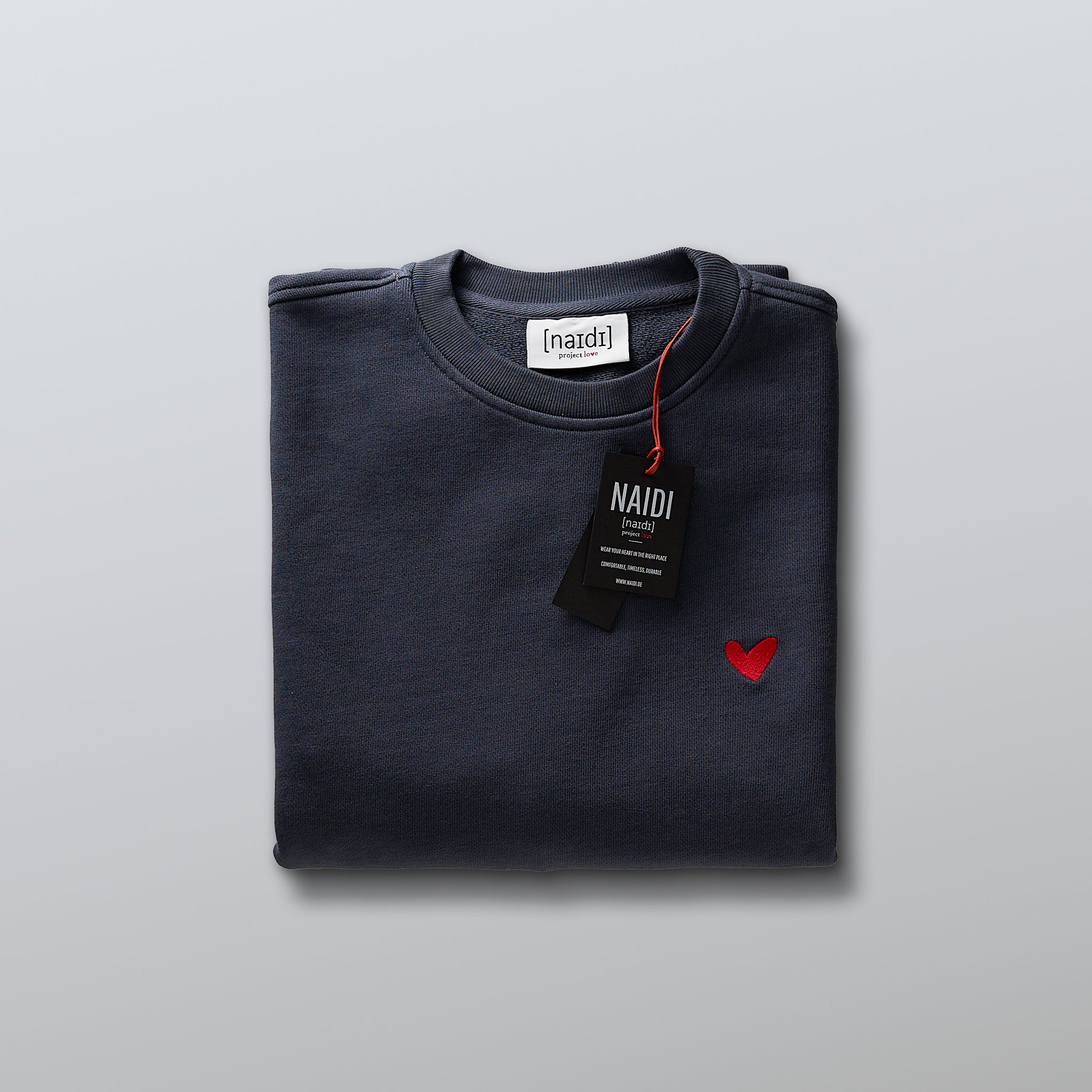 Oversized Sweatshirt mit Herz Logo