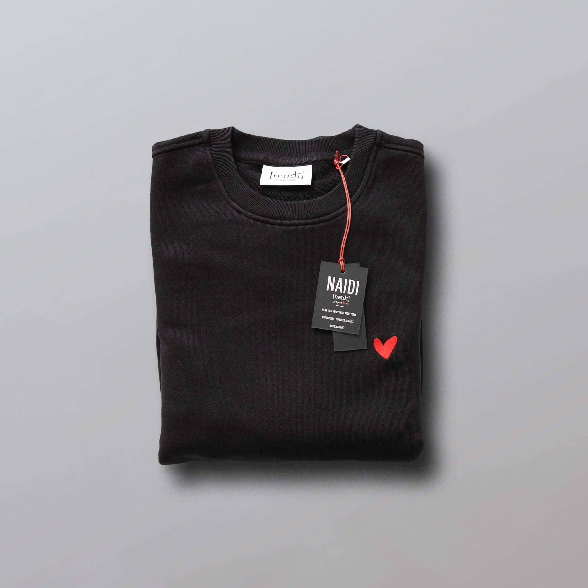 Oversized Sweatshirt mit Herz Logo
