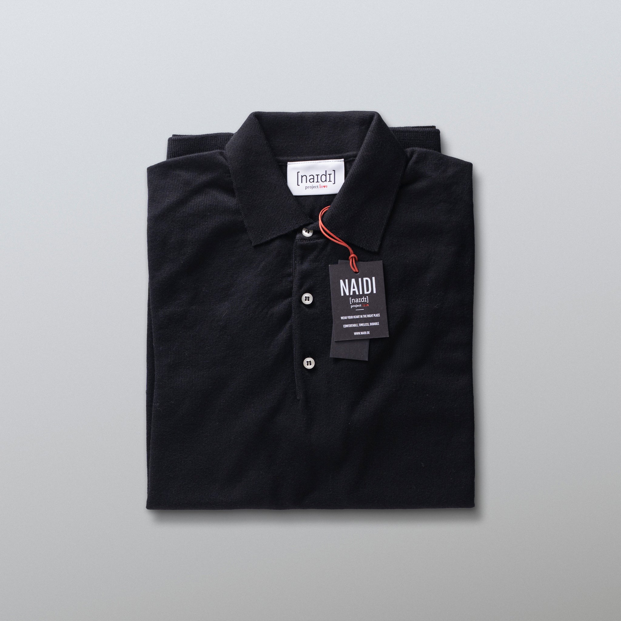 Feinstrick-Poloshirt ohne Logo