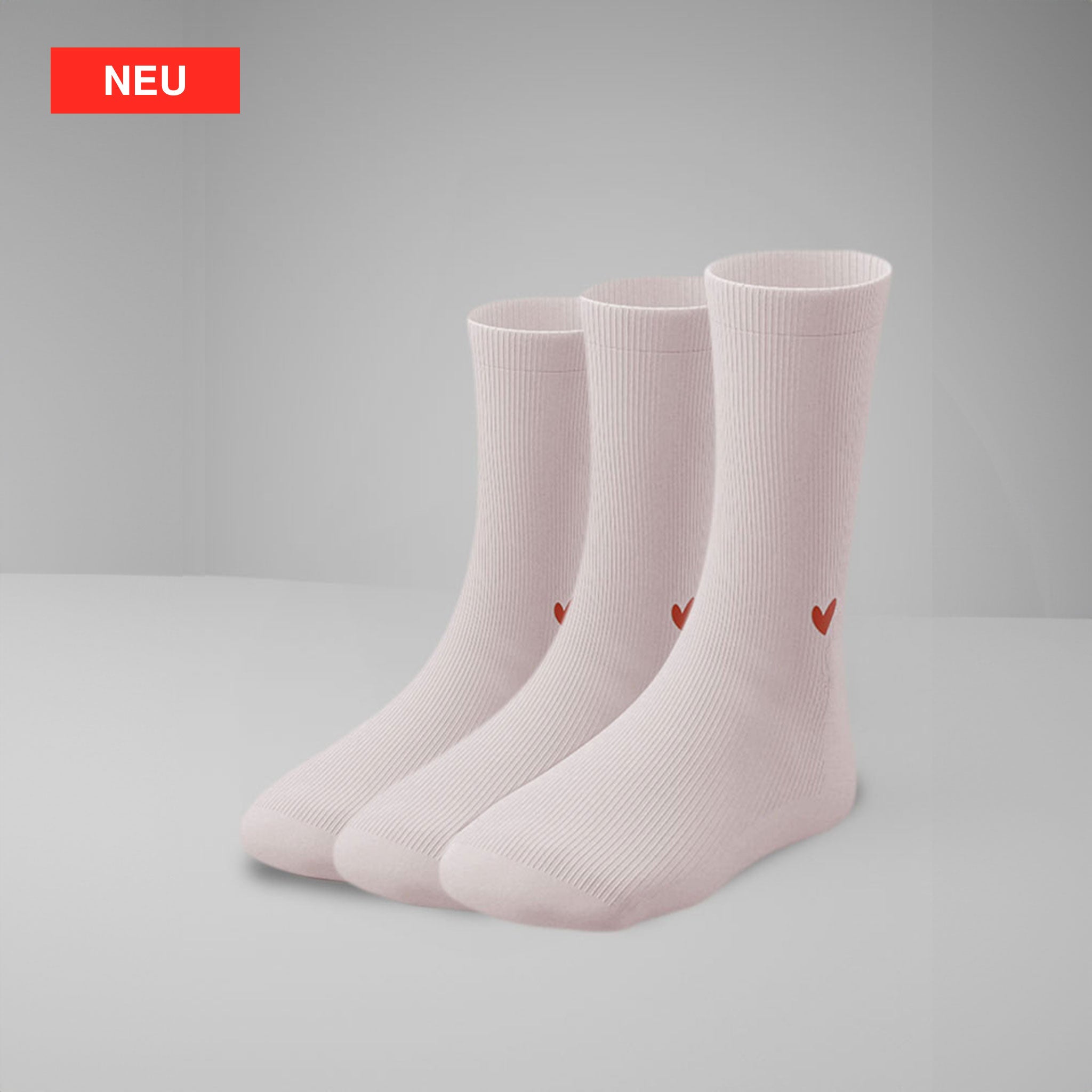 Gerippte Socken mit Logo Knöchel 3er Pack (1,5cm)