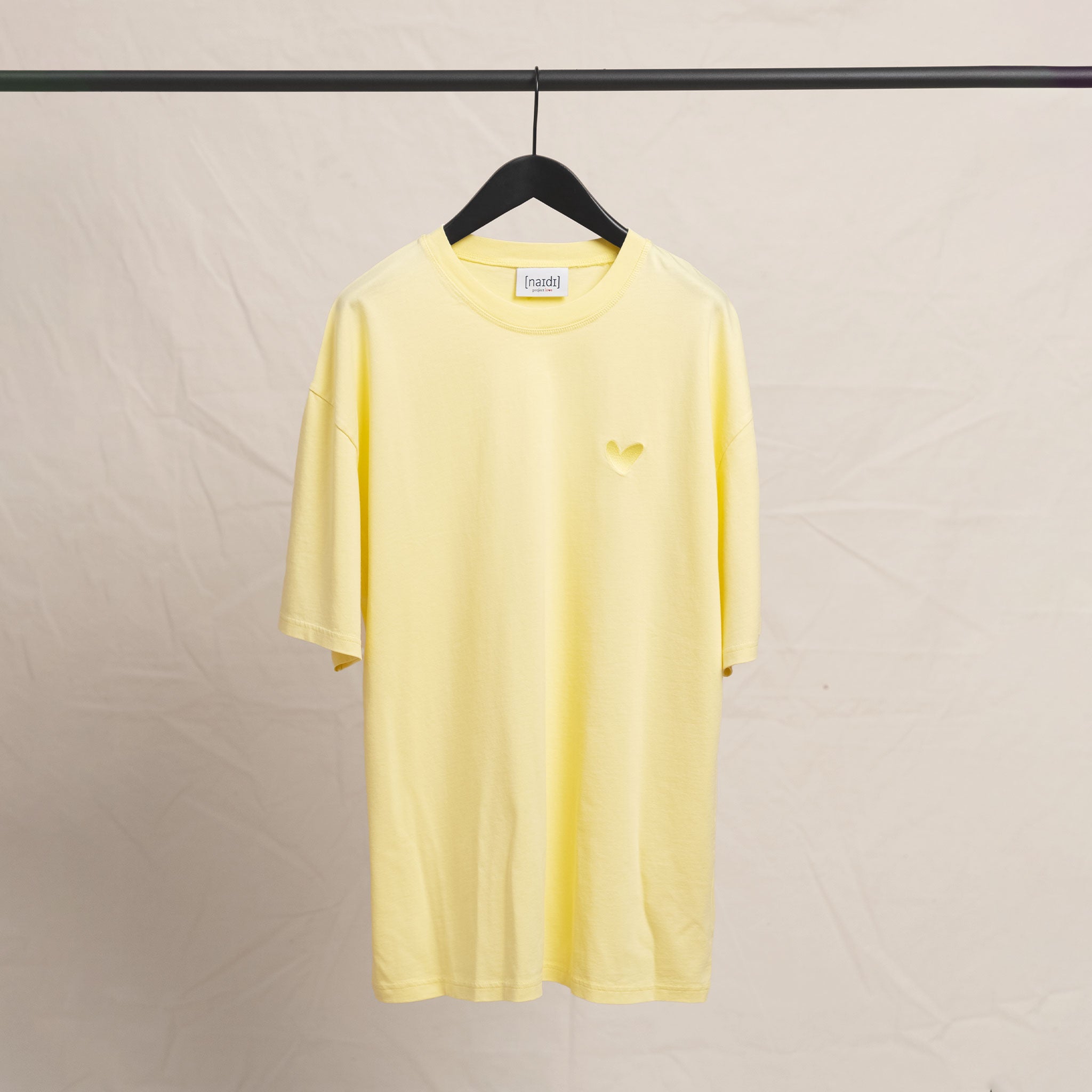 Oversized T-Shirt Light mit Ton in Ton Herz Logo