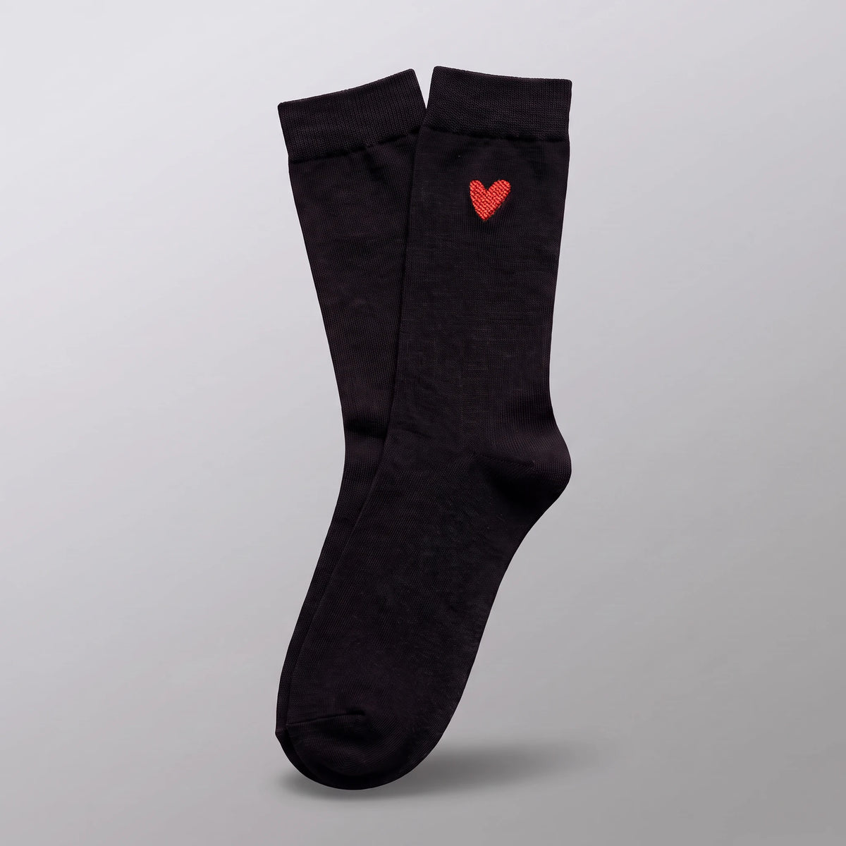 Socken aus Baumwolle mit Herz Logo – Black