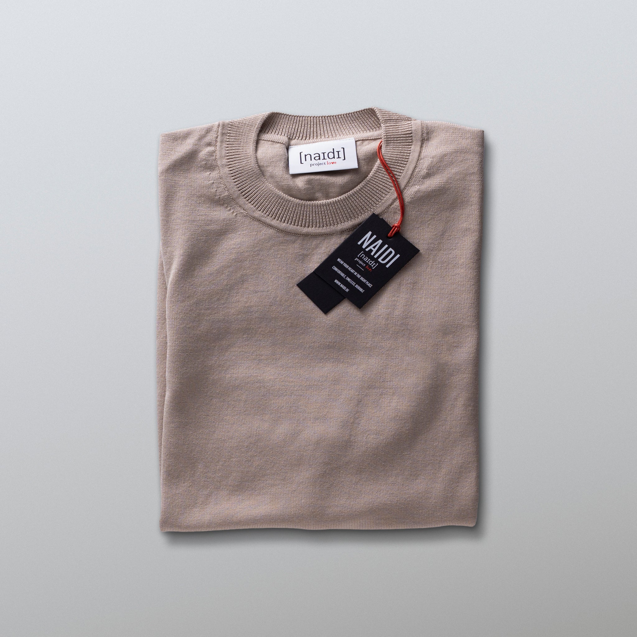Strick-T-Shirt aus 100% BIO Baumwolle ohne Logo