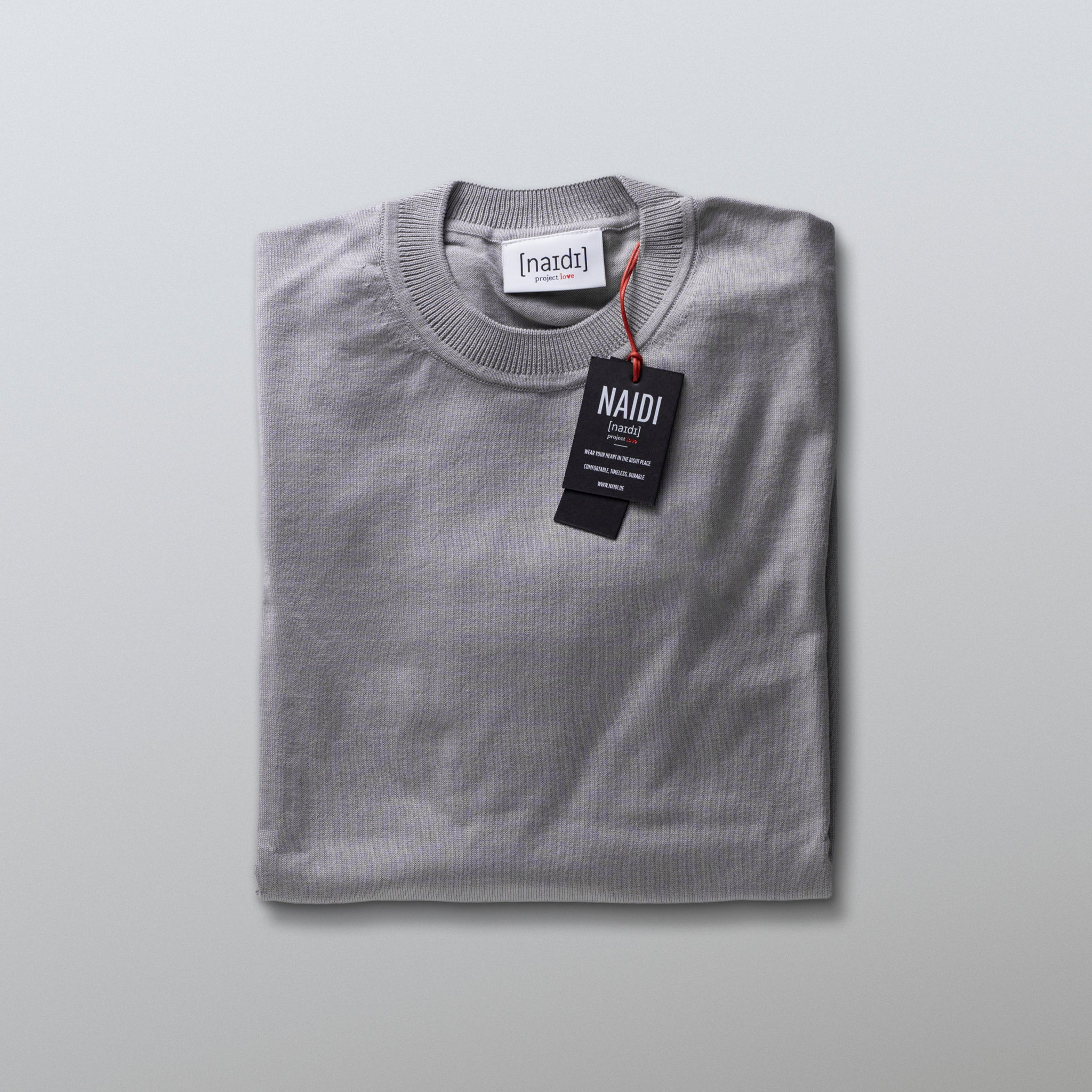 Strick-T-Shirt aus 100% BIO Baumwolle ohne Logo