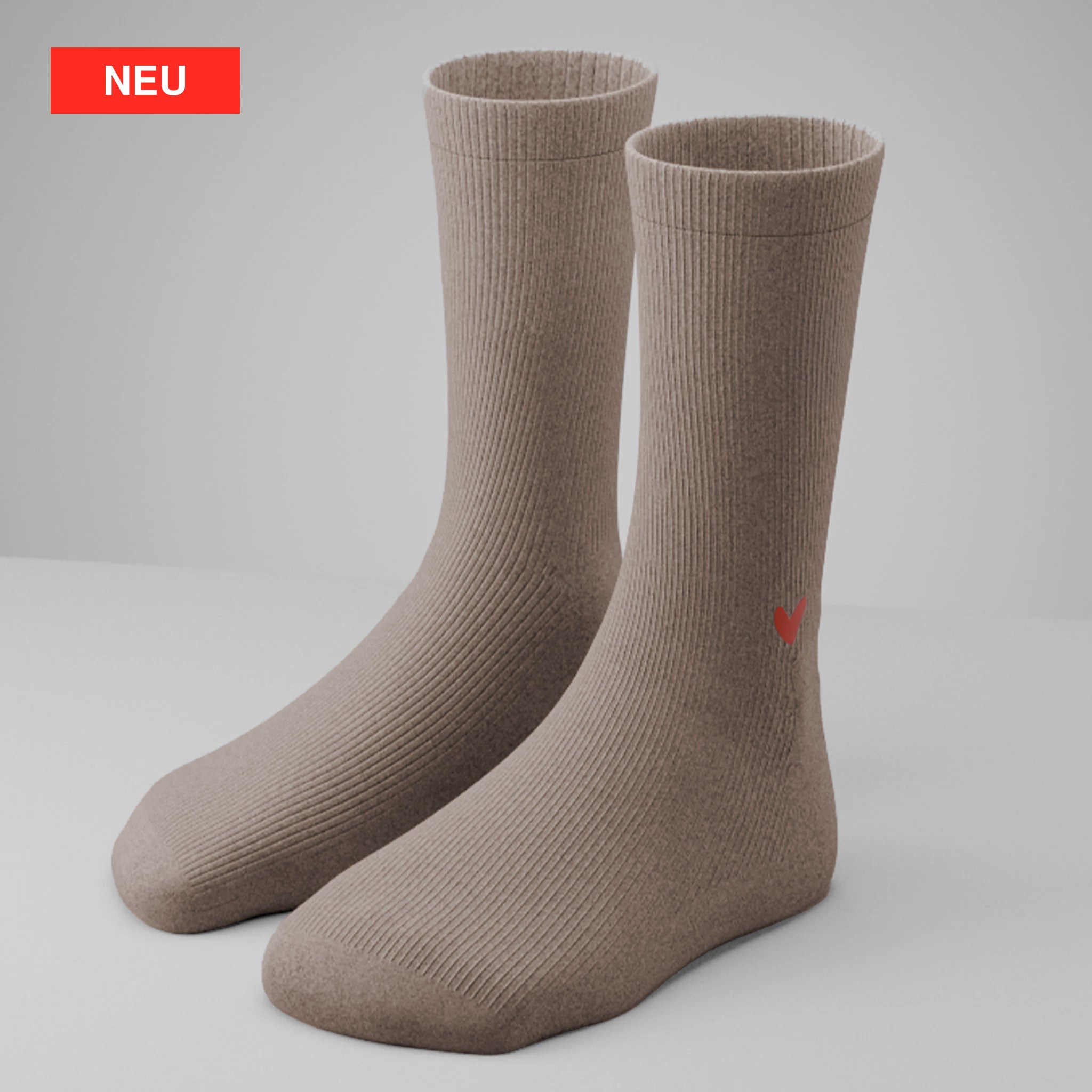Gerippte Socken mit Logo am Knöchel (1,5cm)