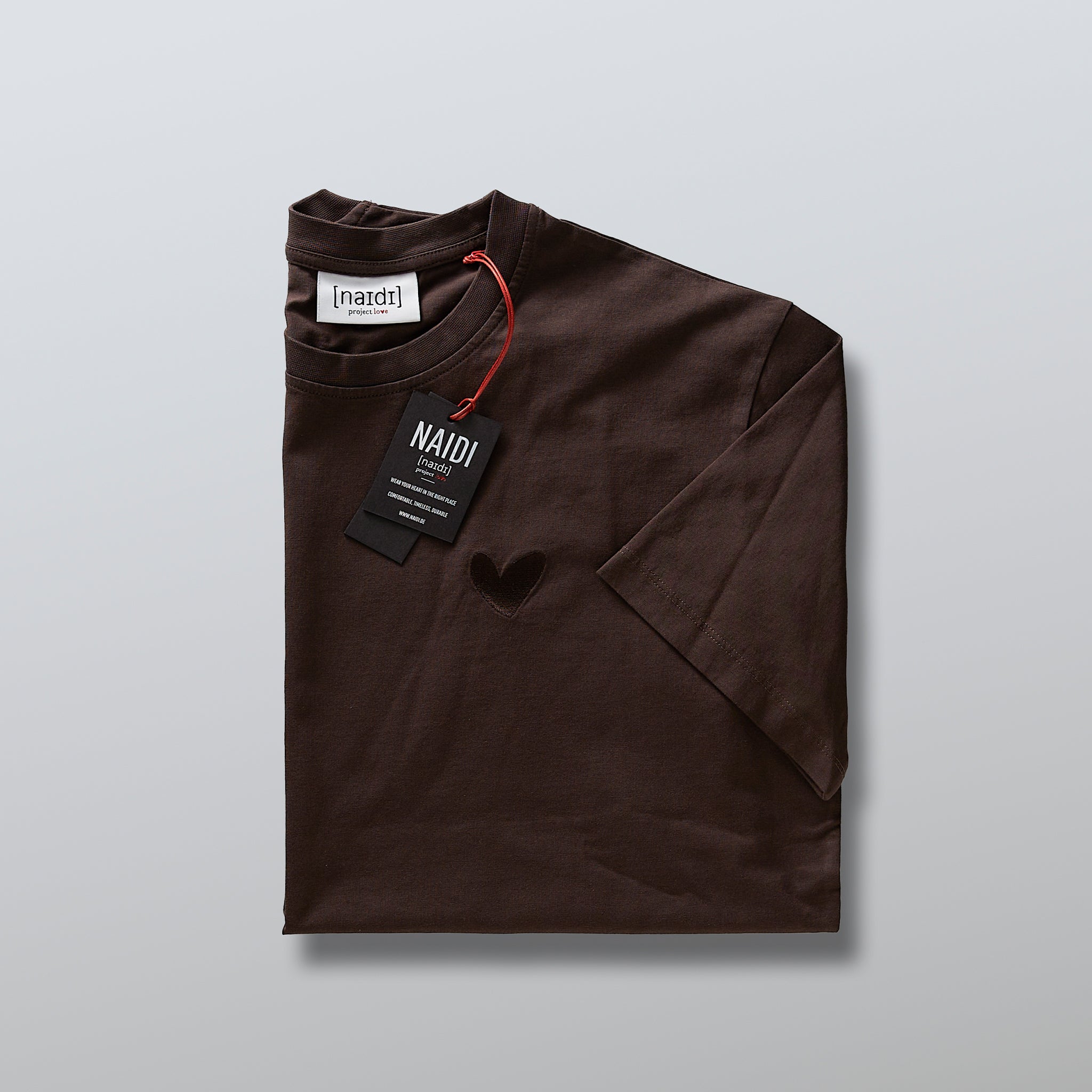 T-Shirt mit Ton in Ton Herz Logo