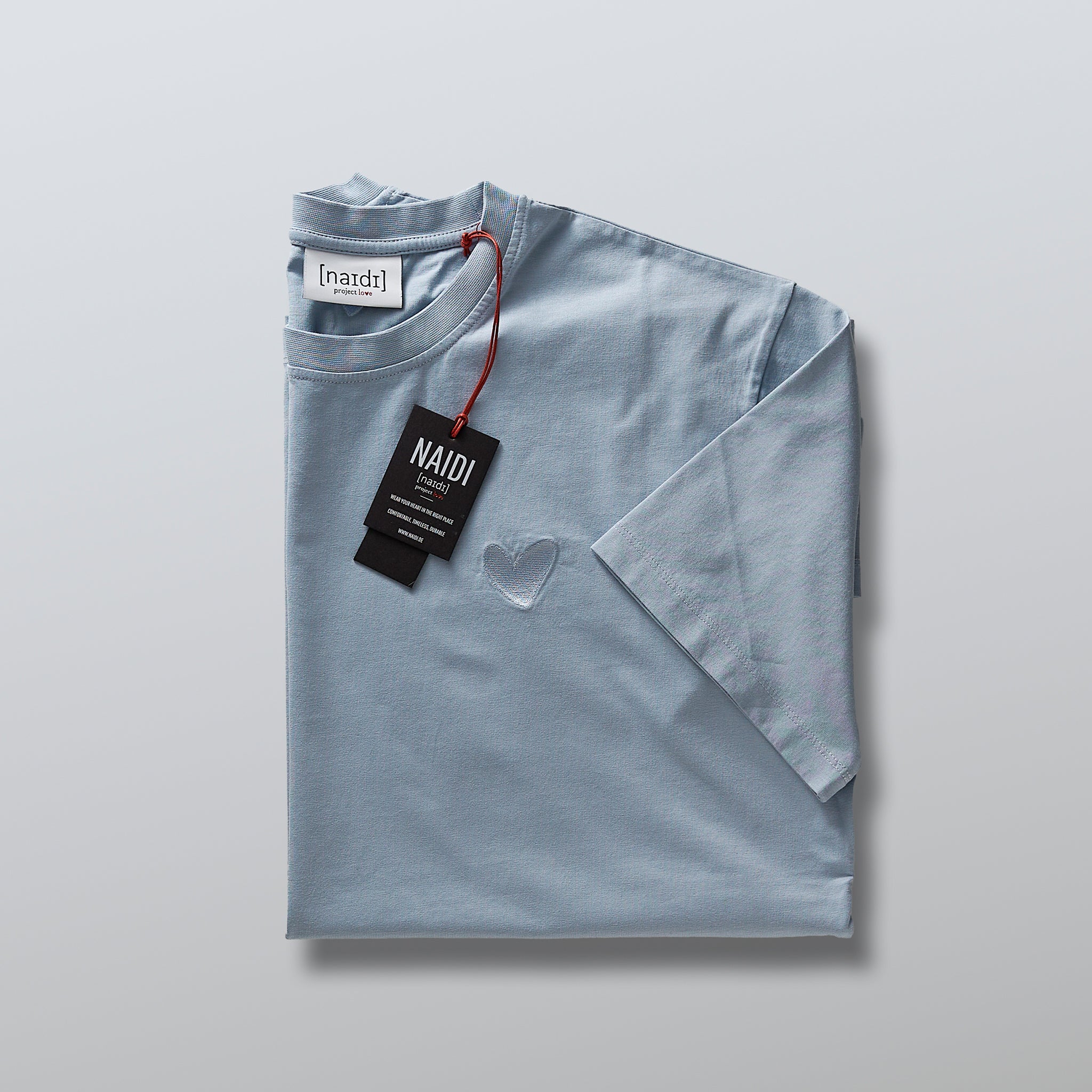 T-Shirt mit Ton in Ton Herz Logo
