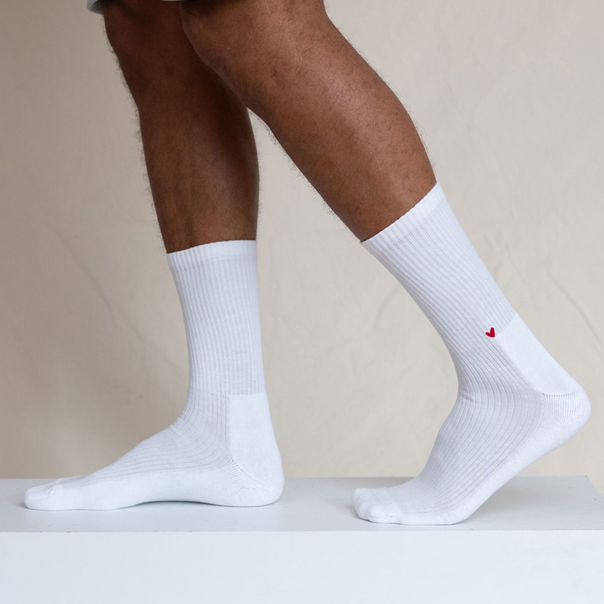 Gerippte Socken mit Logo Knöchel 3er Pack (1,5cm)