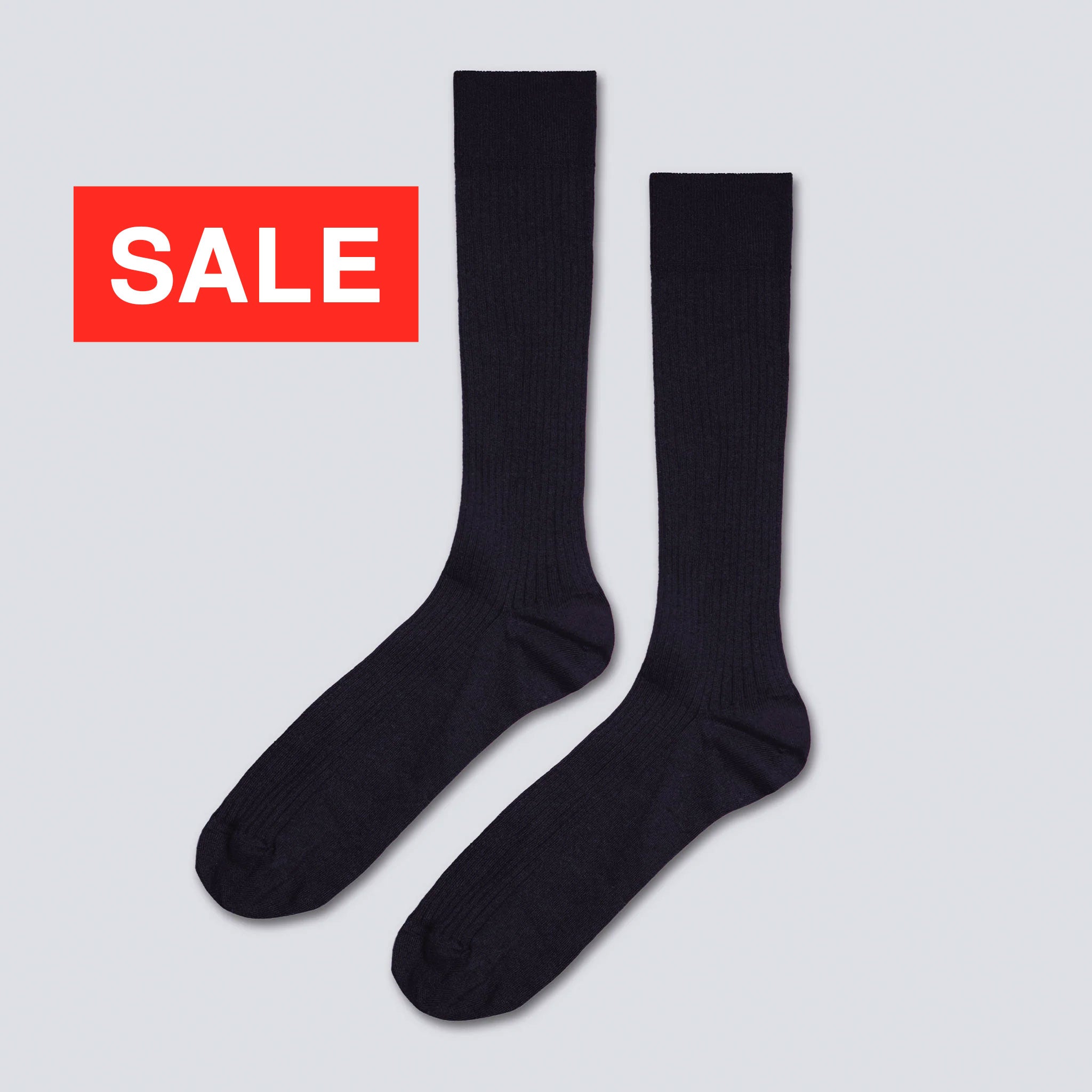 Gerippte Socken aus Baumwolle 'navy'