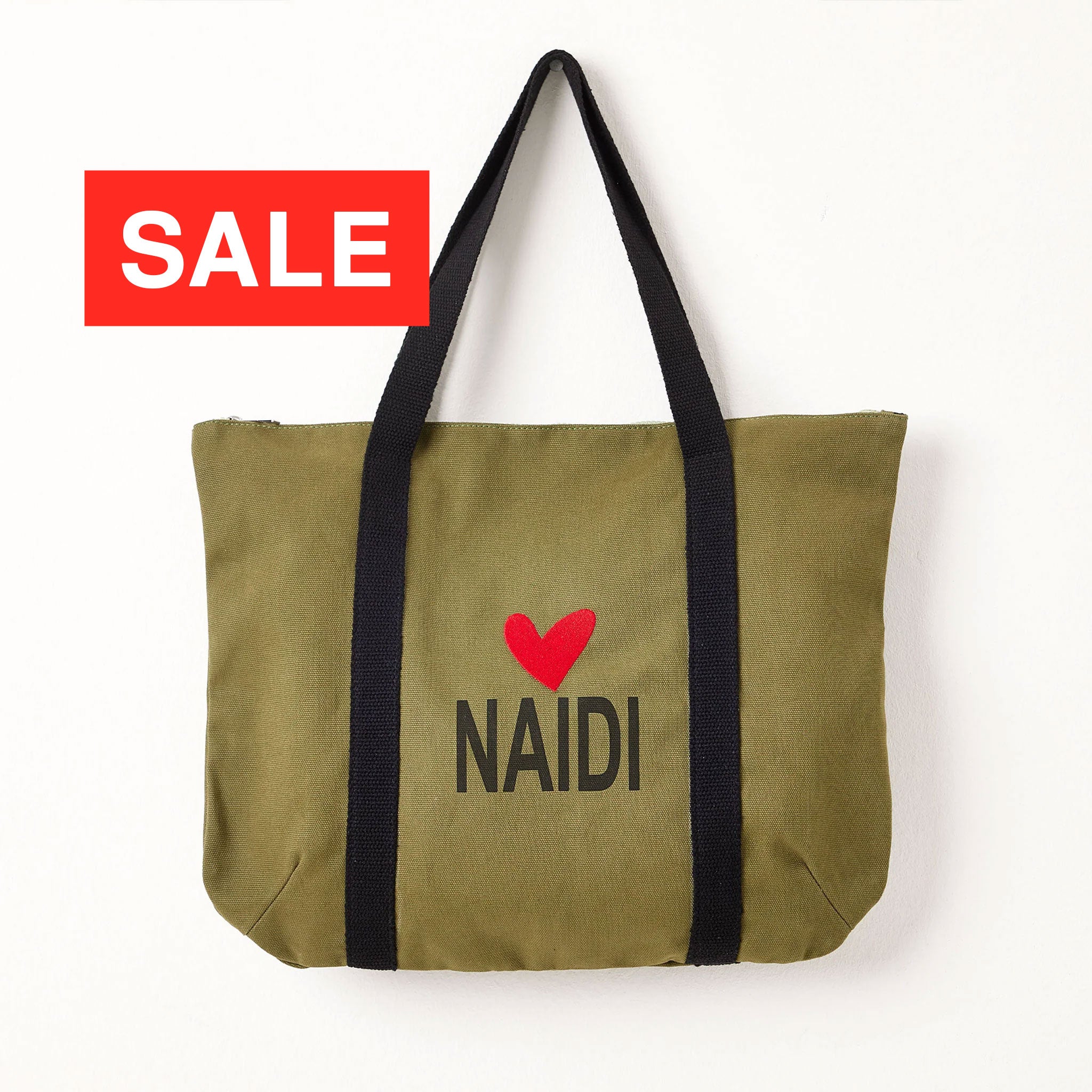 Tote Bag mit Herz Logo & Reißverschluss