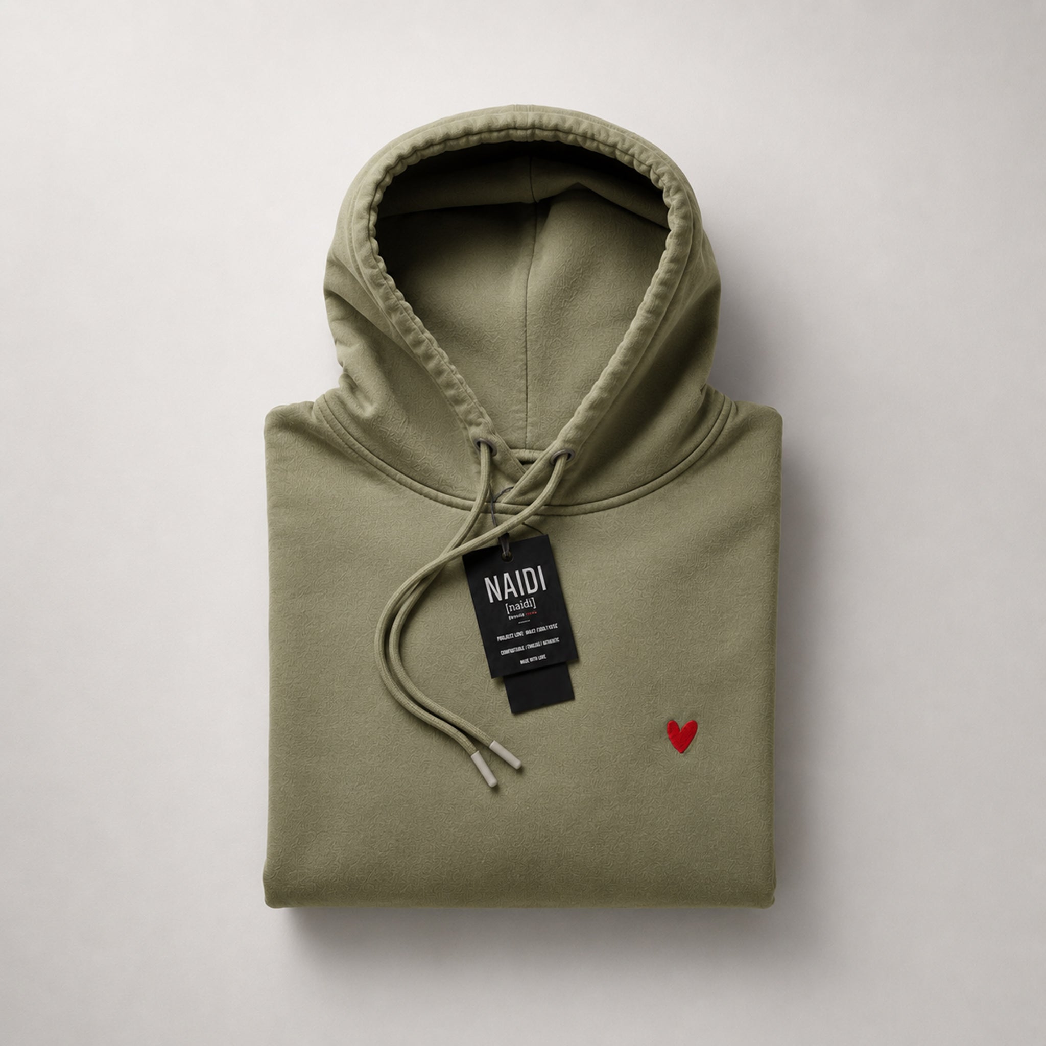 Stone Washed Hoodie mit Herz Logo (limitiert)