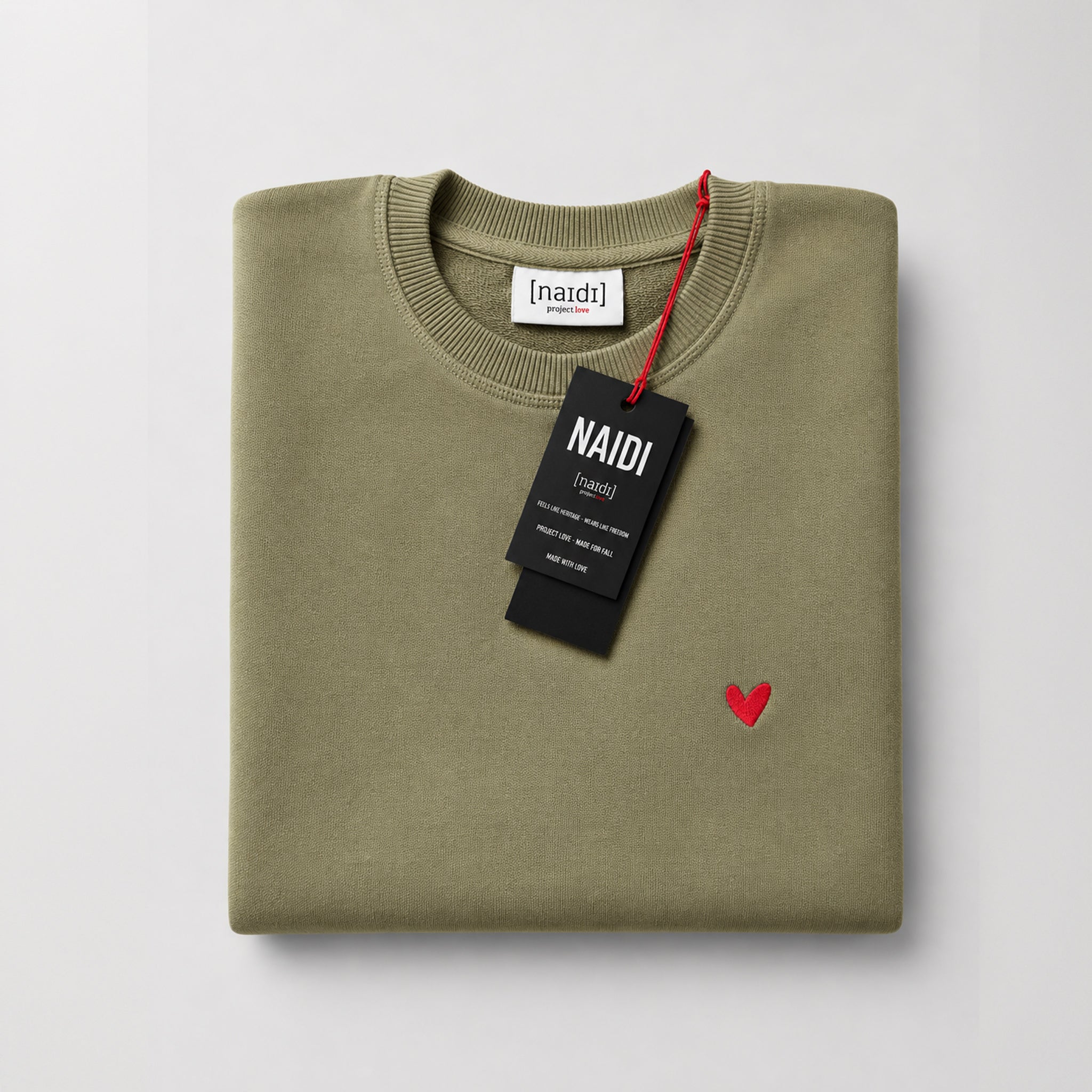 Stone Washed Sweatshirt mit Herz Logo (limitiert)