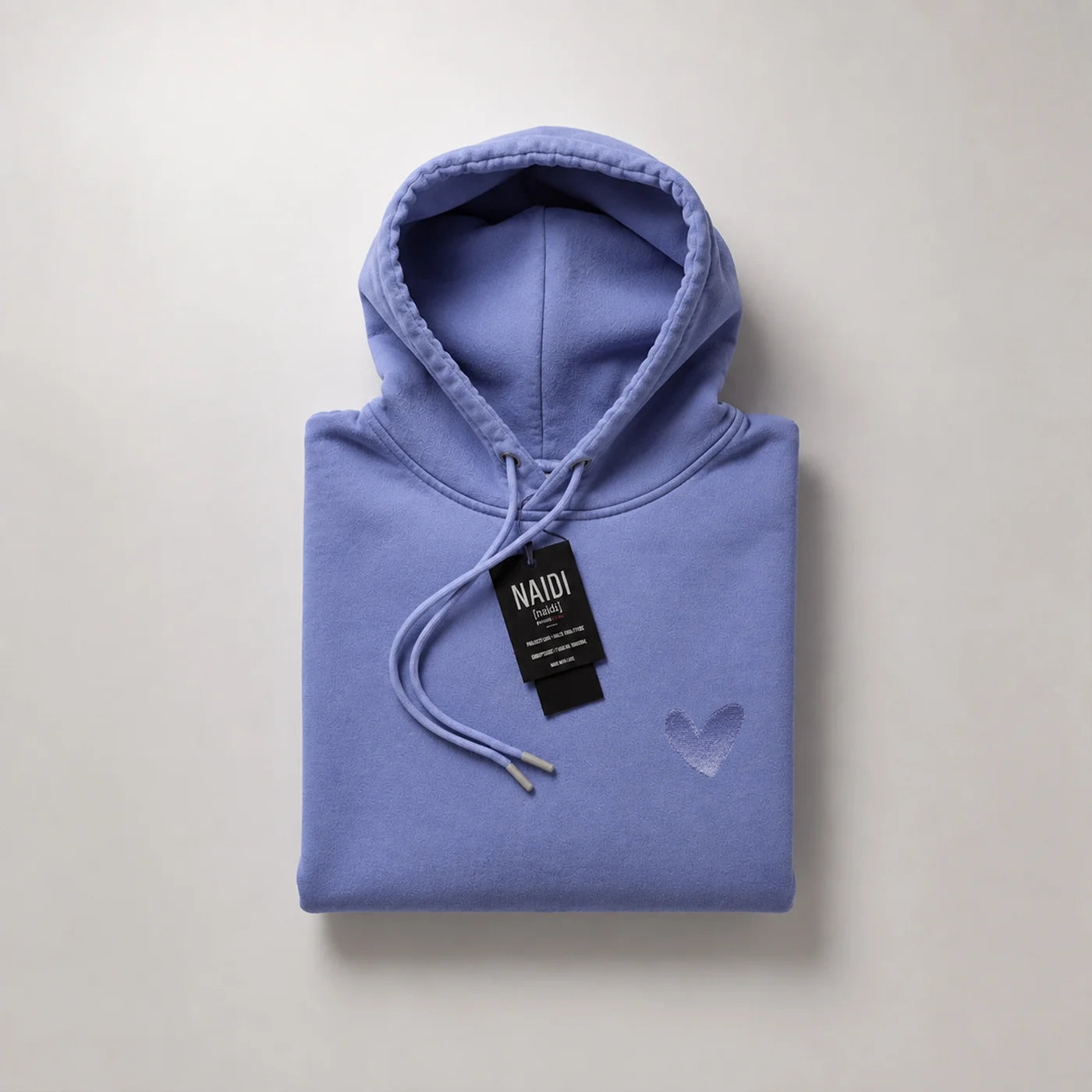 Stone Washed Hoodie mit Herz Logo Tonal (limitiert)