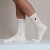 Gerippte Socken mit Logo