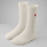 Gerippte Socken mit Logo