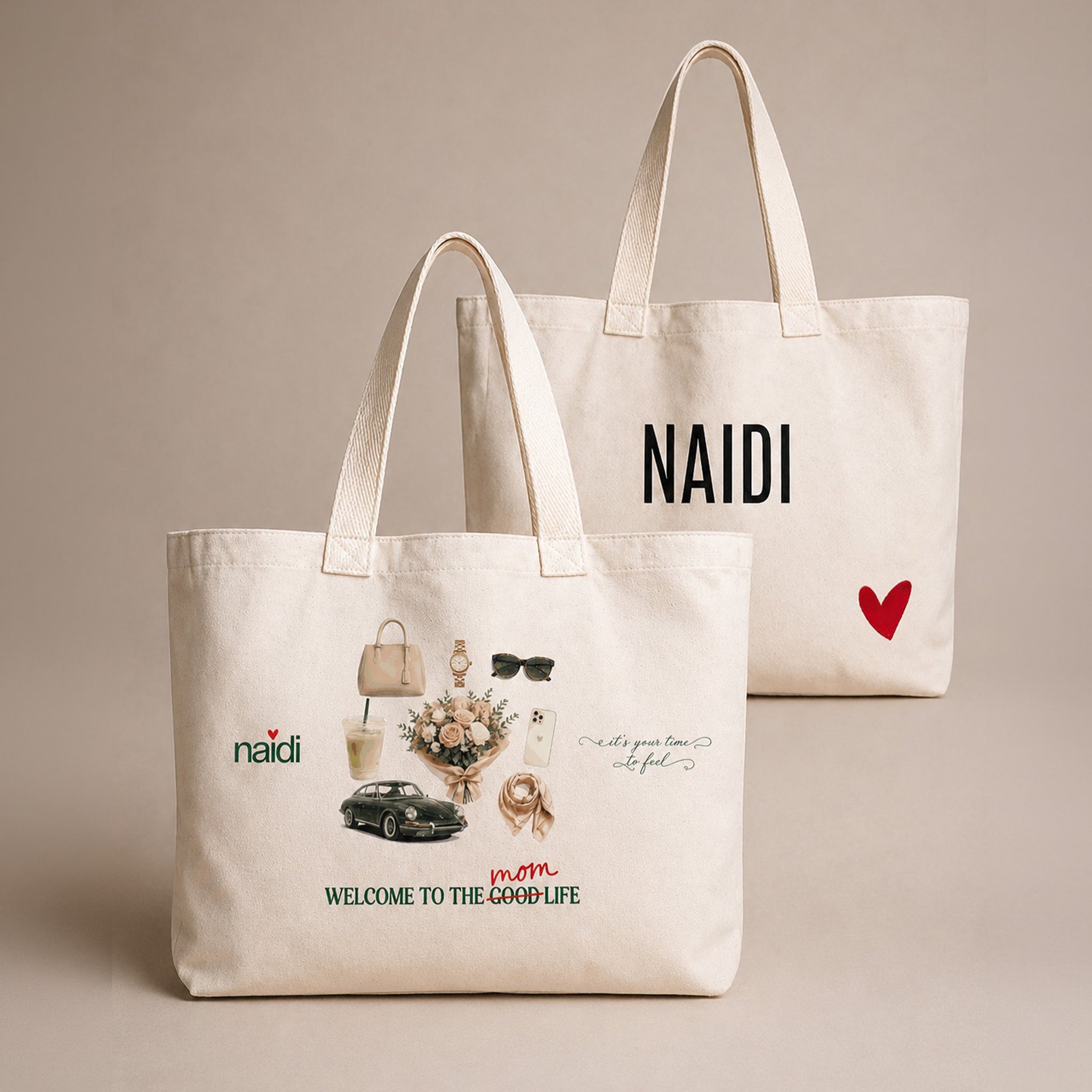 Canvas Bag mit Herz Logo (XL) Special Mom Edition