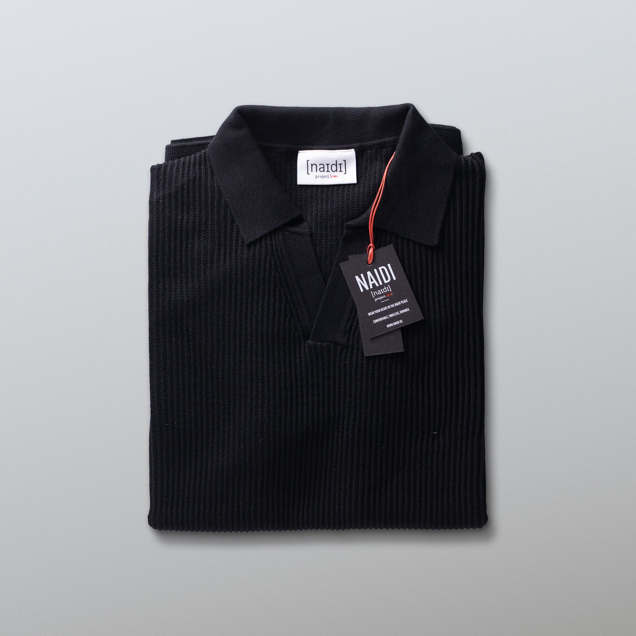 Strick-Poloshirt aus 100% Bio-Baumwolle ohne Logo