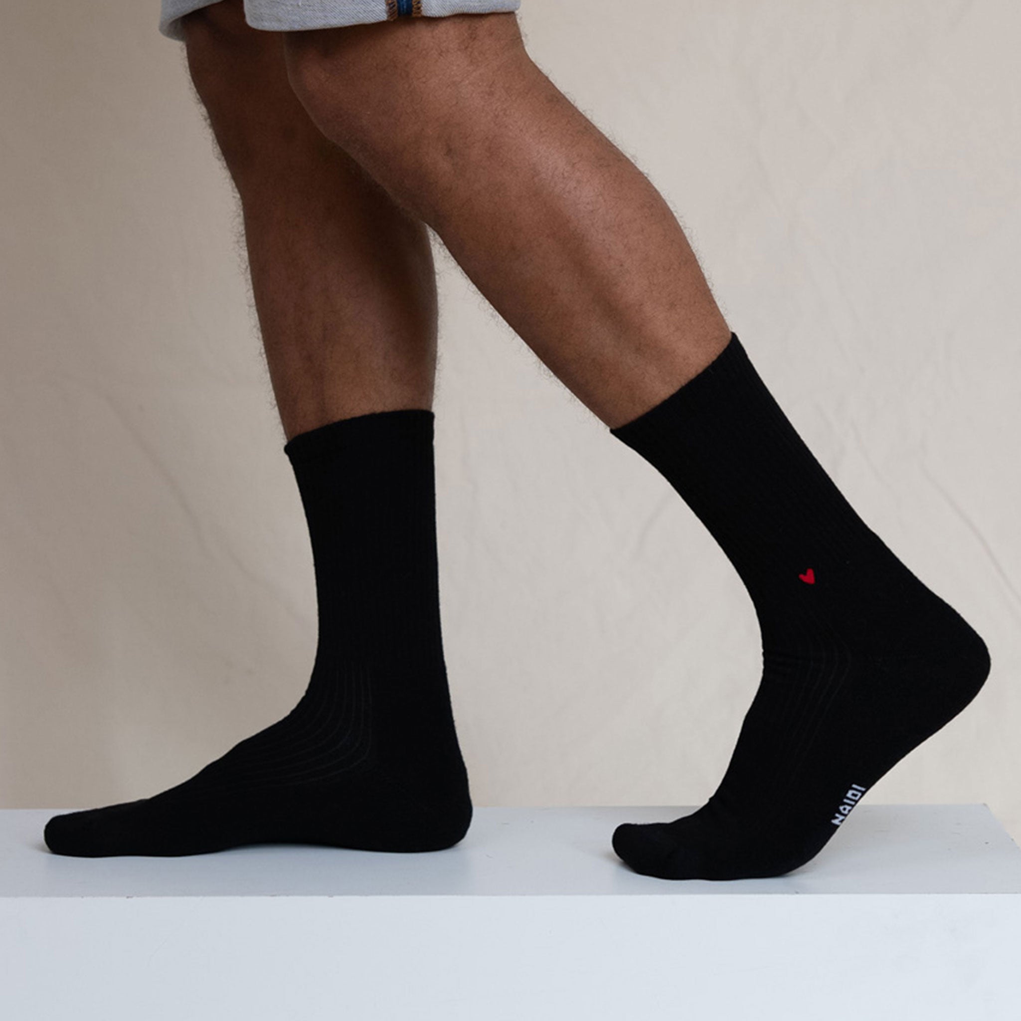 Gerippte Socken mit Logo Knöchel 3er Pack (1,5 cm)