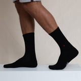 Gerippte Socken mit Logo am Knöchel (1,5cm)