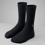 Gerippte Socken mit Logo am Knöchel