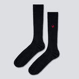 Gerippte Socken aus Baumwolle mit Herz Logo