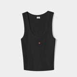 Ripp Top - Geripptes Tanktop - Open Neck