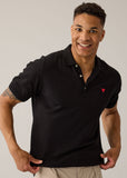 Feinstrick-Poloshirt mit Herz Logo