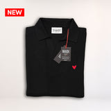 Strick-Poloshirt aus 100% Bio-Baumwolle mit Herz Logo