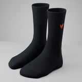 Gerippte Socken mit Logo