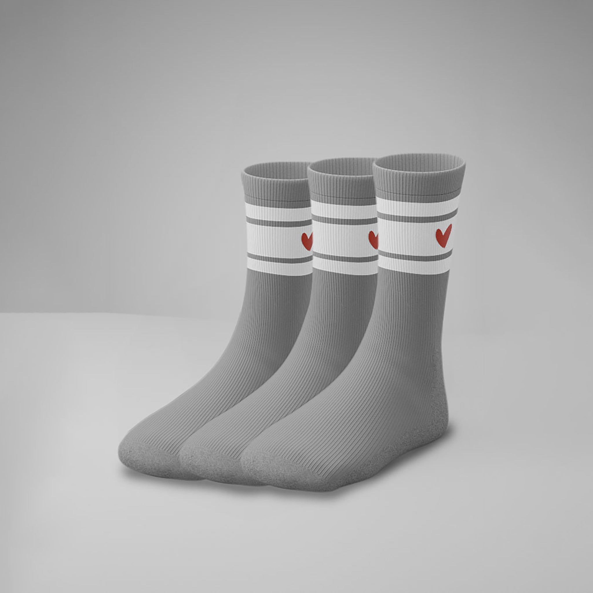 Gerippte Socken mit Logo 3er Pack