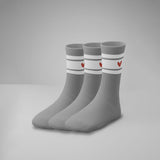 Gerippte Socken mit Logo 3er Pack