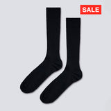 Gerippte Socken aus Baumwolle 'black'