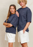 Premium Shorts mit Ton in Ton Herz Logo