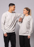 Stone Washed Sweatshirt mit Herz Logo Tonal