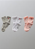Damen Rüschensocken mit Herz Logo 3er Pack