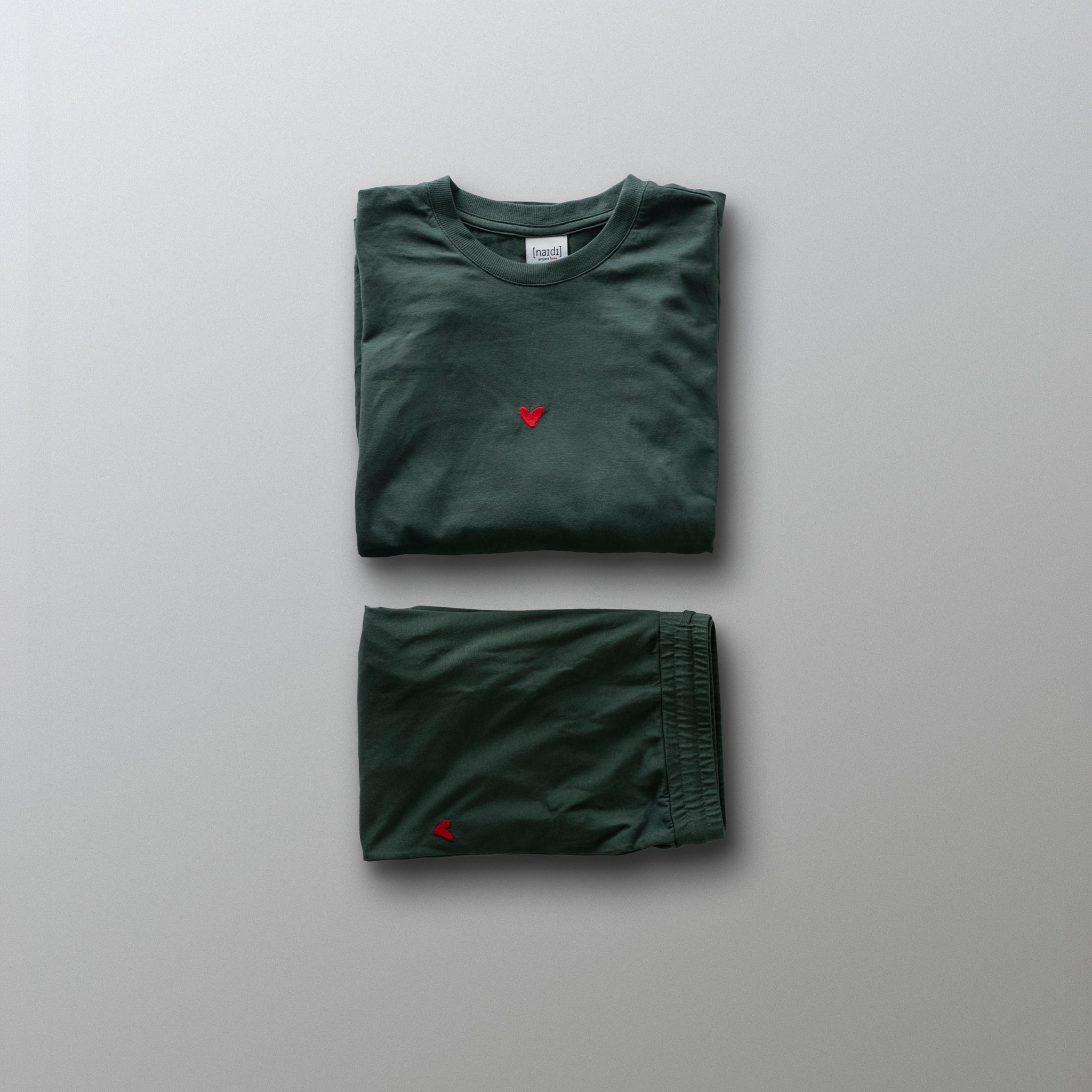 Damen Pyjama aus Baumwolle mit Herz Logo