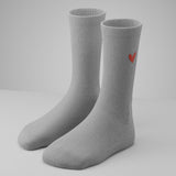 Gerippte Socken mit Logo